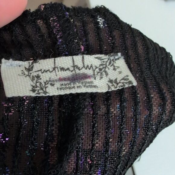 NWOT Free People Gold Rush Long Sleeve in Black Combo Sz Small and Medium Sequin - Picture 7 of 7